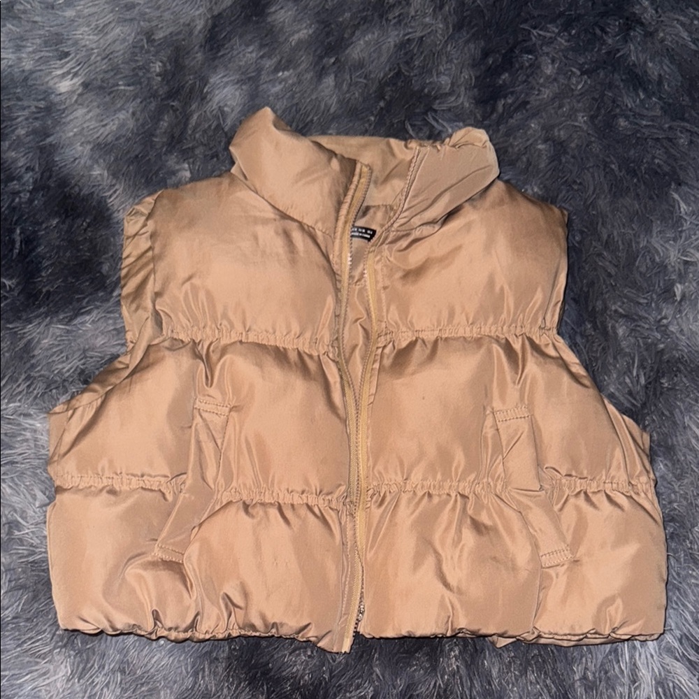 SHEIN Tan Puffer Vest